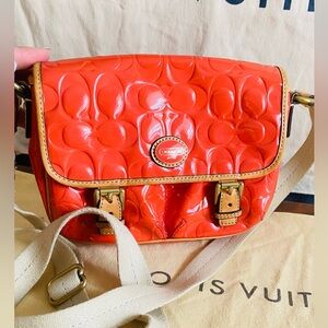 Coach Glossy Orange Crossbody Bag